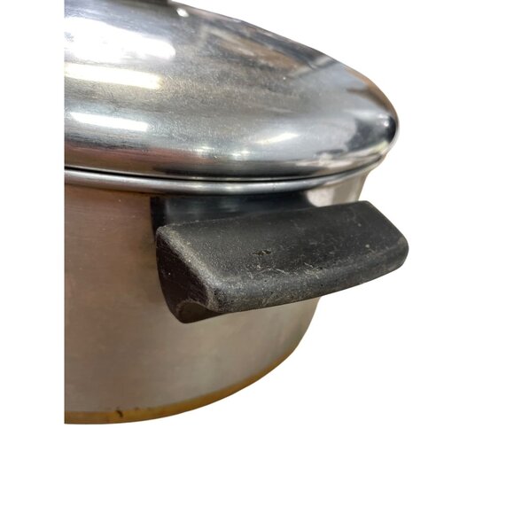 Revere Ware Stainless Steel 6 qt stock casserole Pot With Lid SKU 8919 - Picture 4 of 10